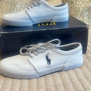 Polo by Ralph Lauren White Canvas Sneakers
